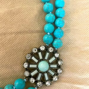 Double strand turquoise necklace
